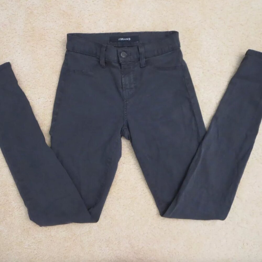 J Brand Womens Sateen Super Skinny Mid-Rise Jeggings Size 24 Presidio